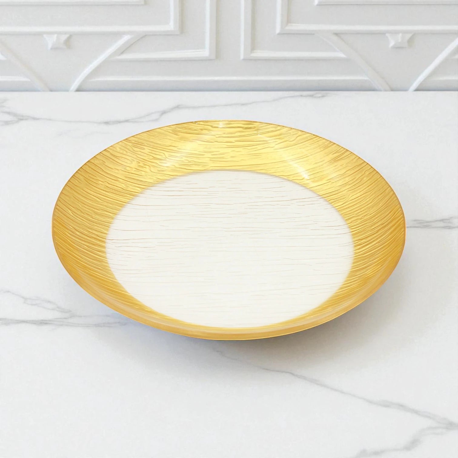 Damoo Clear Round Cake Box with Gold Handle – Elegant Dessert Display Container with Textured Dome Cover for Cakes, Pastries & Treats - Damoo