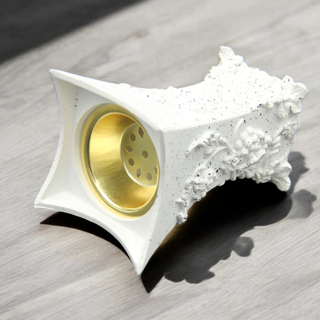 Damoo Floral Vine Bakhour Burner – Classic Arabic Incense Holder with Gold Bowl - Damoo
