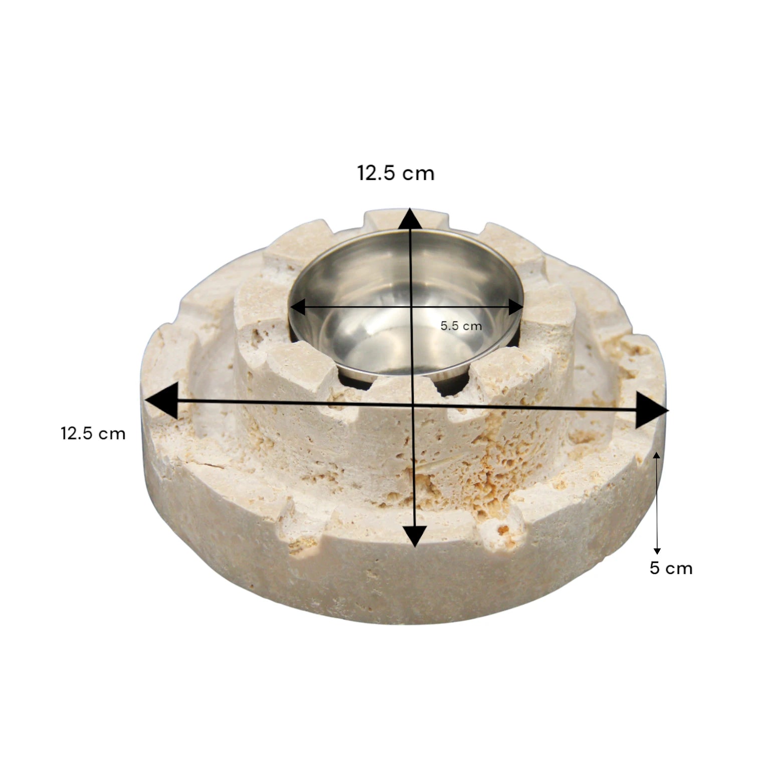 Damoo Hand-Carved Marble Incense Burner with Stainless Steel Bowl – Natural Stone Incense Holder for Bakhoor & Aromatherapy - Damoo