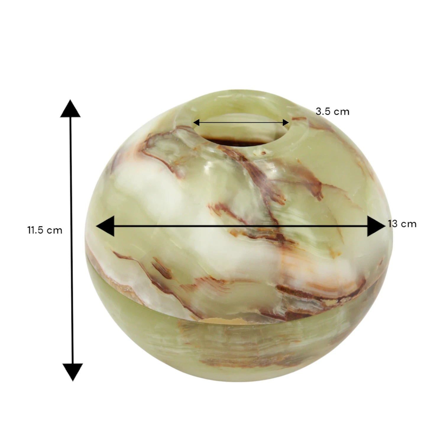 Damoo Handcrafted Marble Tissue Ball – Luxury Stone Tissue Holder for Modern & Arabic Decor | Round Onyx Tissue Dome for Tabletop or Majlis Use - Damoo