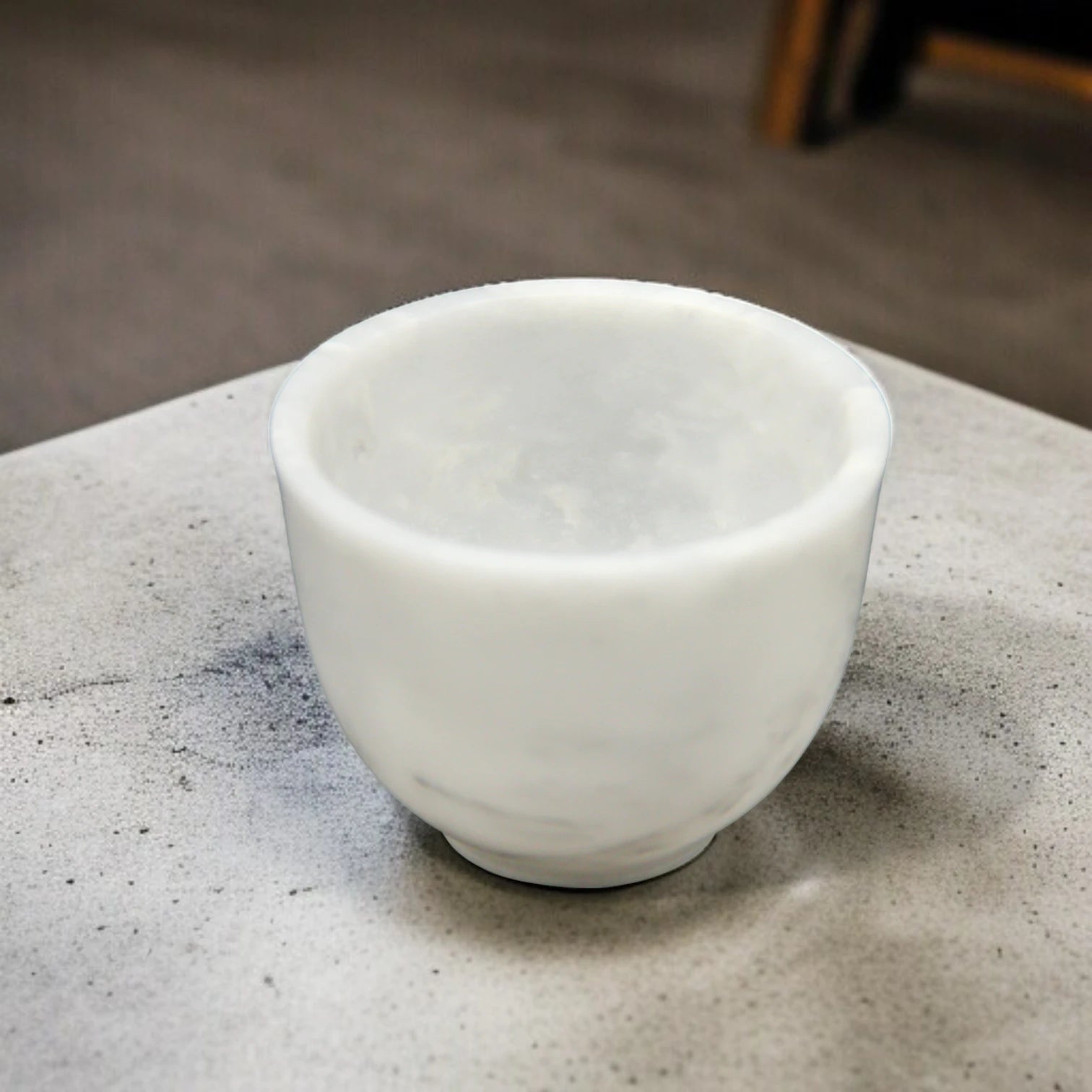Damoo Handcrafted White Marble Decorative Bowl – Modern Round Accent Stone Dish for Home, Coffee Table & Shelf Styling | Luxury Natural Stone Decor - Damoo
