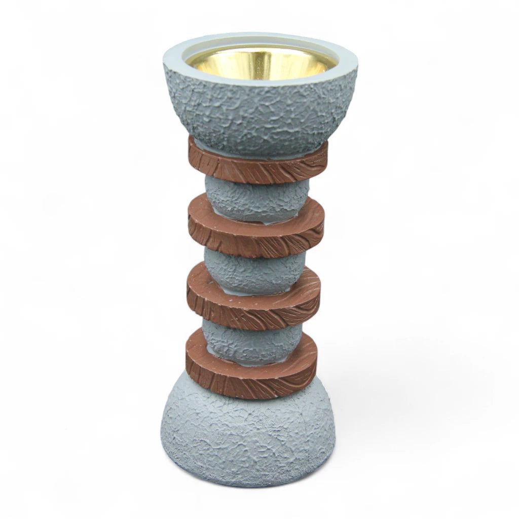 Damoo intense oud Vintage Style Incense Burner – For Oud & Bakhoor – Home & Office Fragrance Decor (Grey, Brown, Gold) - Damoo