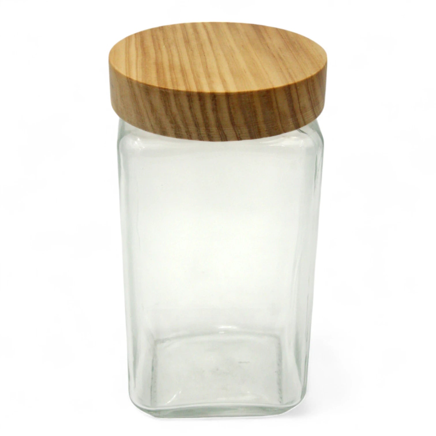 Damoo Large Glass Canister Jar with Wooden Lid – 2100ml Airtight Kitchen Storage Container for Pasta, Rice, Flour, and Pantry Organization - Damoo