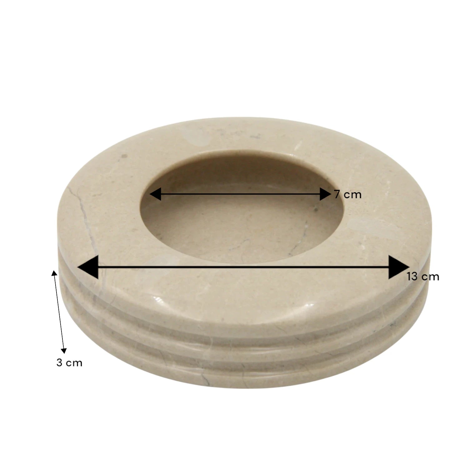 Damoo Luxury White Marble Ashtray – Handcrafted Round Stone Ash Tray for Cigars, Oud, or Decor | Modern Minimalist Smokers Gift or Table Accent - Damoo