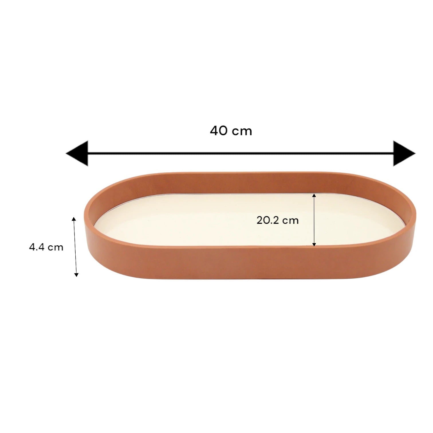 Damoo Oval Canvas Tray with Acrylic Base – Modern Organizer for Jewelry, Keys, Makeup, or Office Desk - Damoo