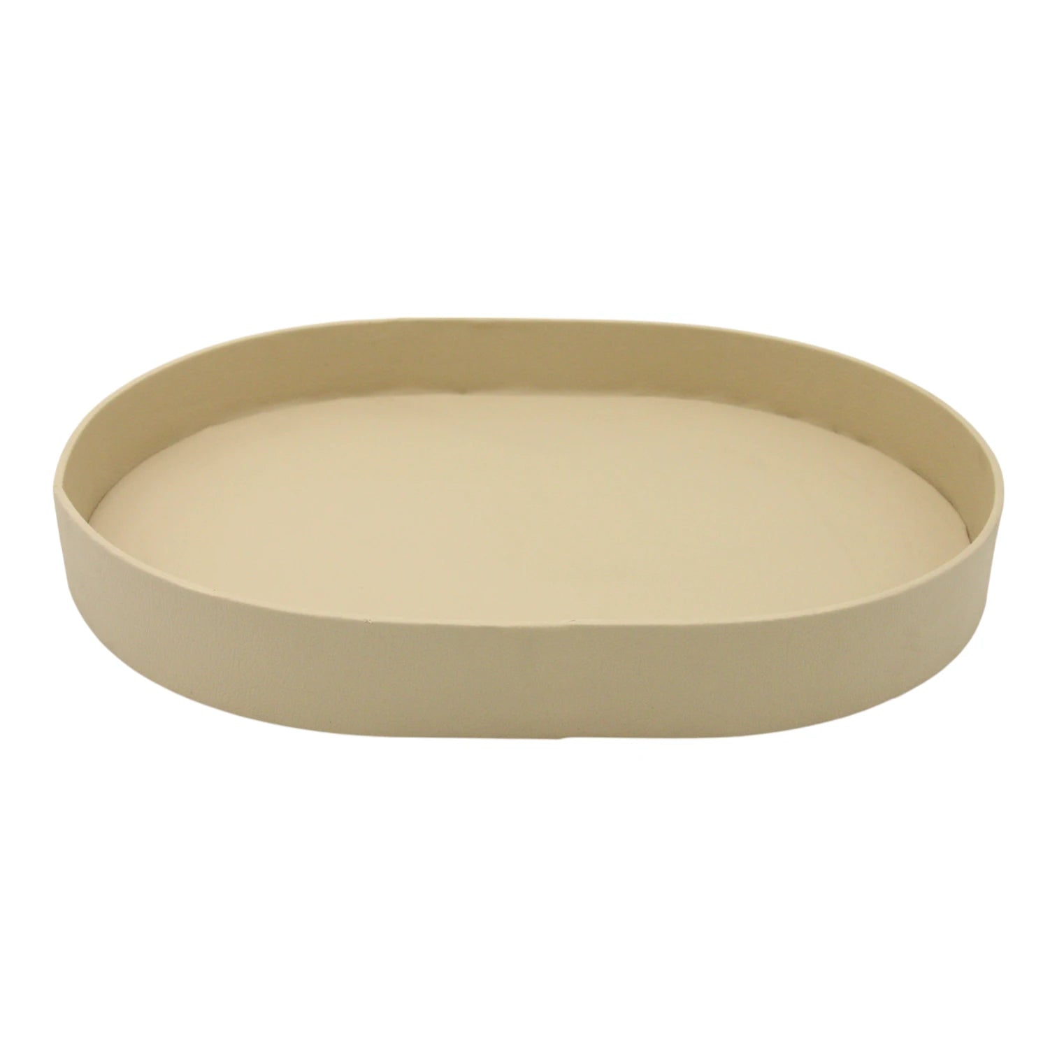 Damoo Oval Faux Leather Tray – Elegant Catchall Organizer for Keys, Coins, Jewelry & Desk Accessories - Damoo