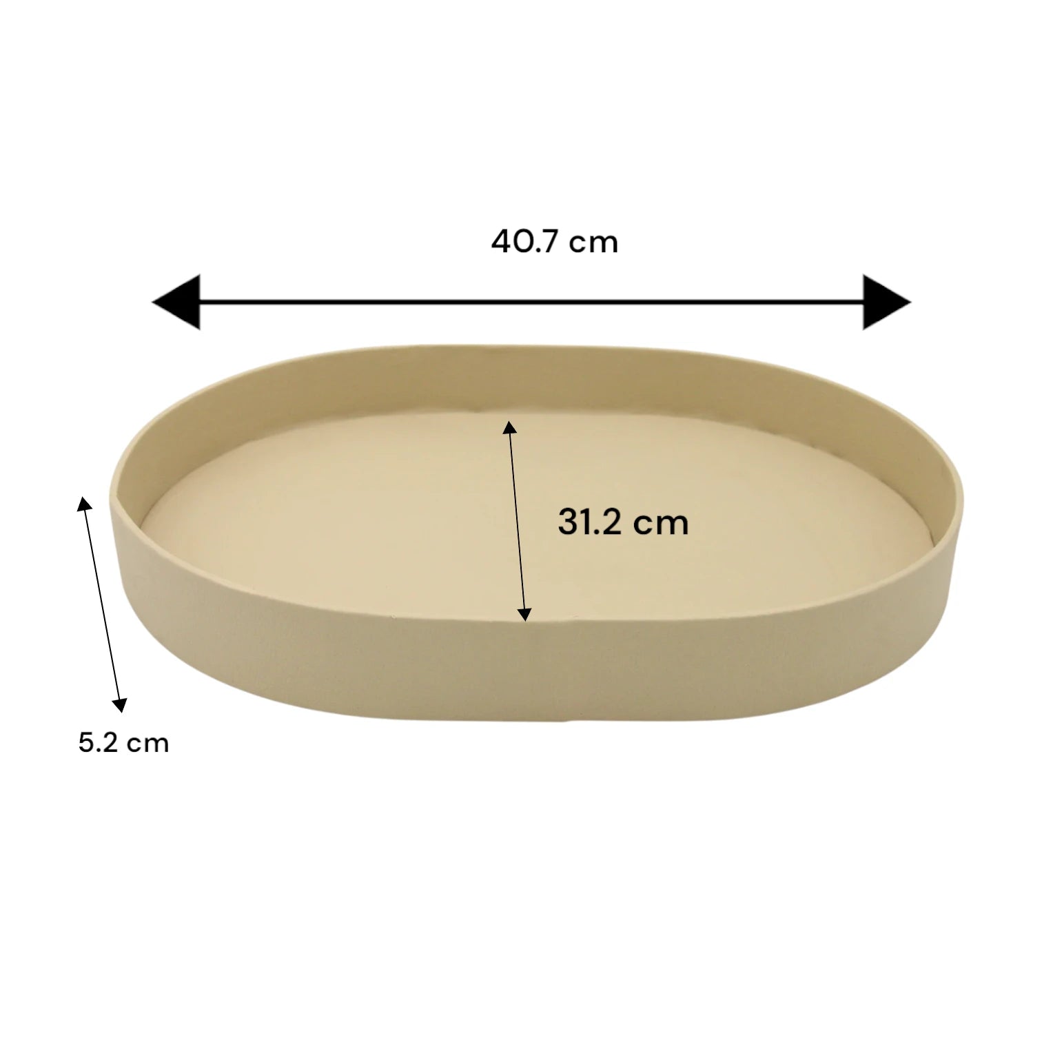 Damoo Oval Faux Leather Tray – Elegant Catchall Organizer for Keys, Coins, Jewelry & Desk Accessories - Damoo