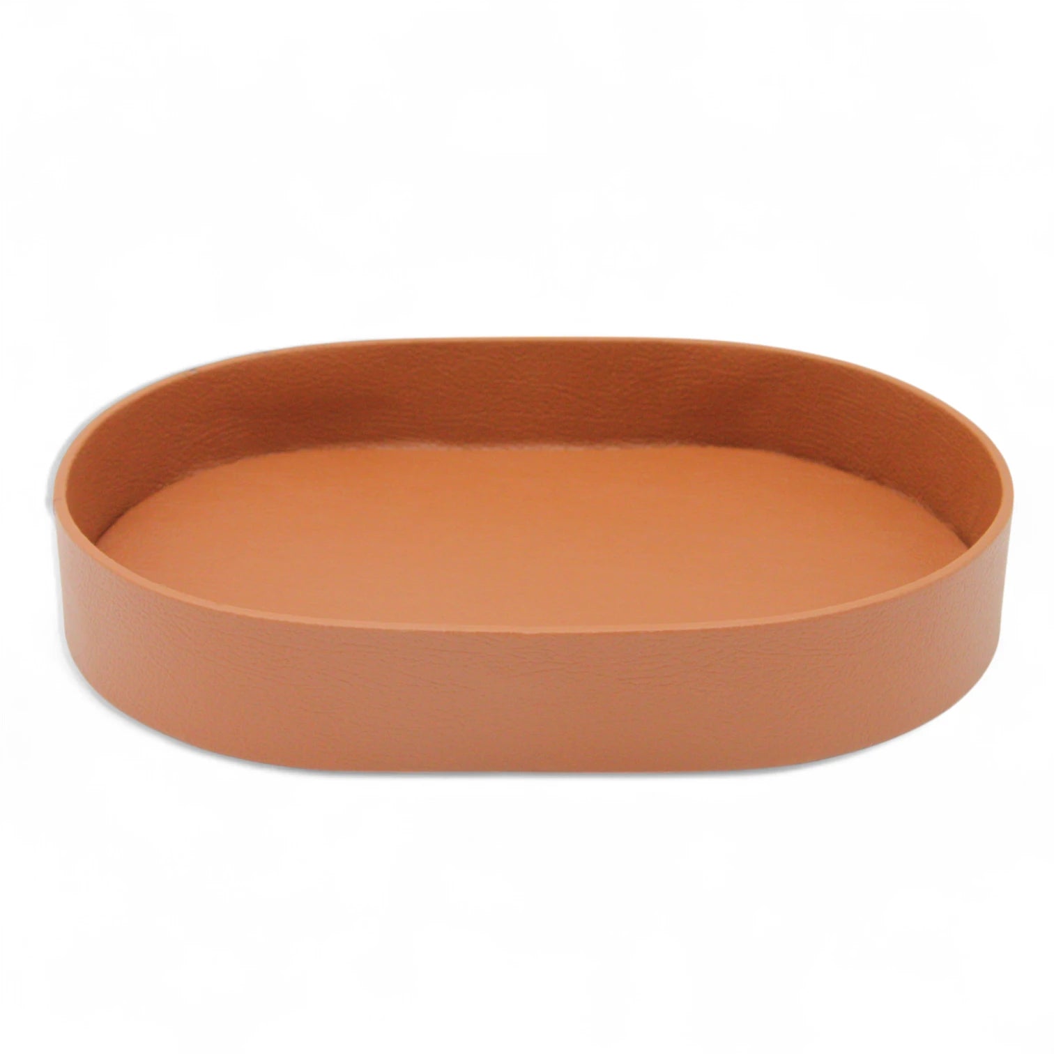 Damoo Oval Faux Leather Tray – Elegant Catchall Organizer for Keys, Coins, Jewelry & Desk Accessories - Damoo
