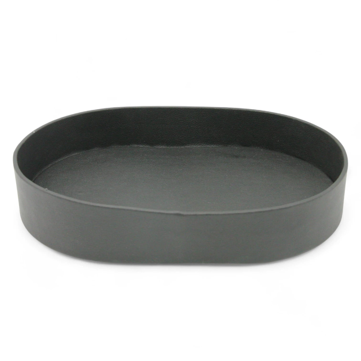 Damoo Oval Faux Leather Tray – Elegant Catchall Organizer for Keys, Coins, Jewelry & Desk Accessories - Damoo