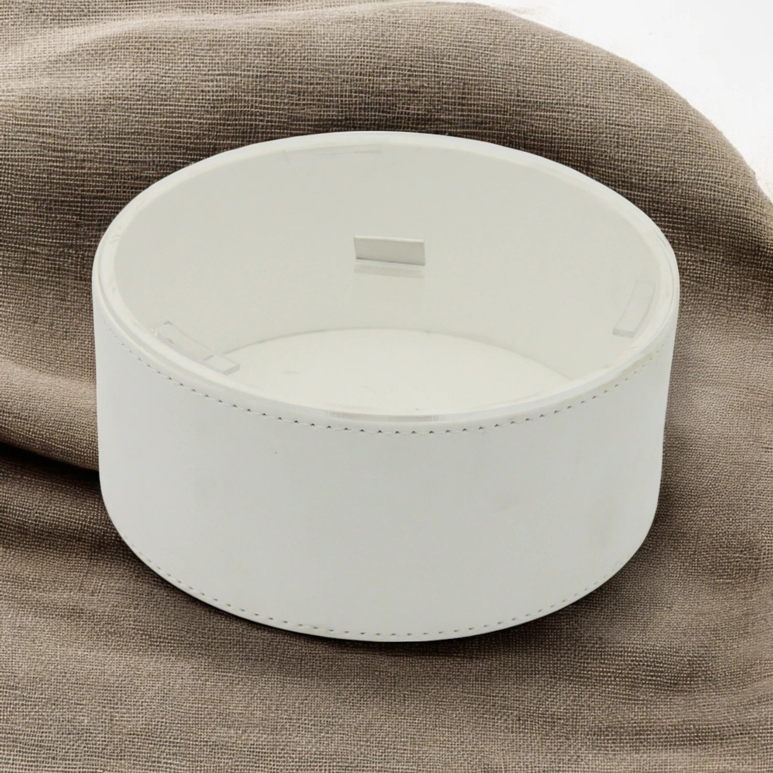 Damoo Round Serving Tray with Acrylic Cover – Minimalist Design - Multi-Purpose Food & Drink Organizer for Kitchen, Coffee Table & Events - Damoo