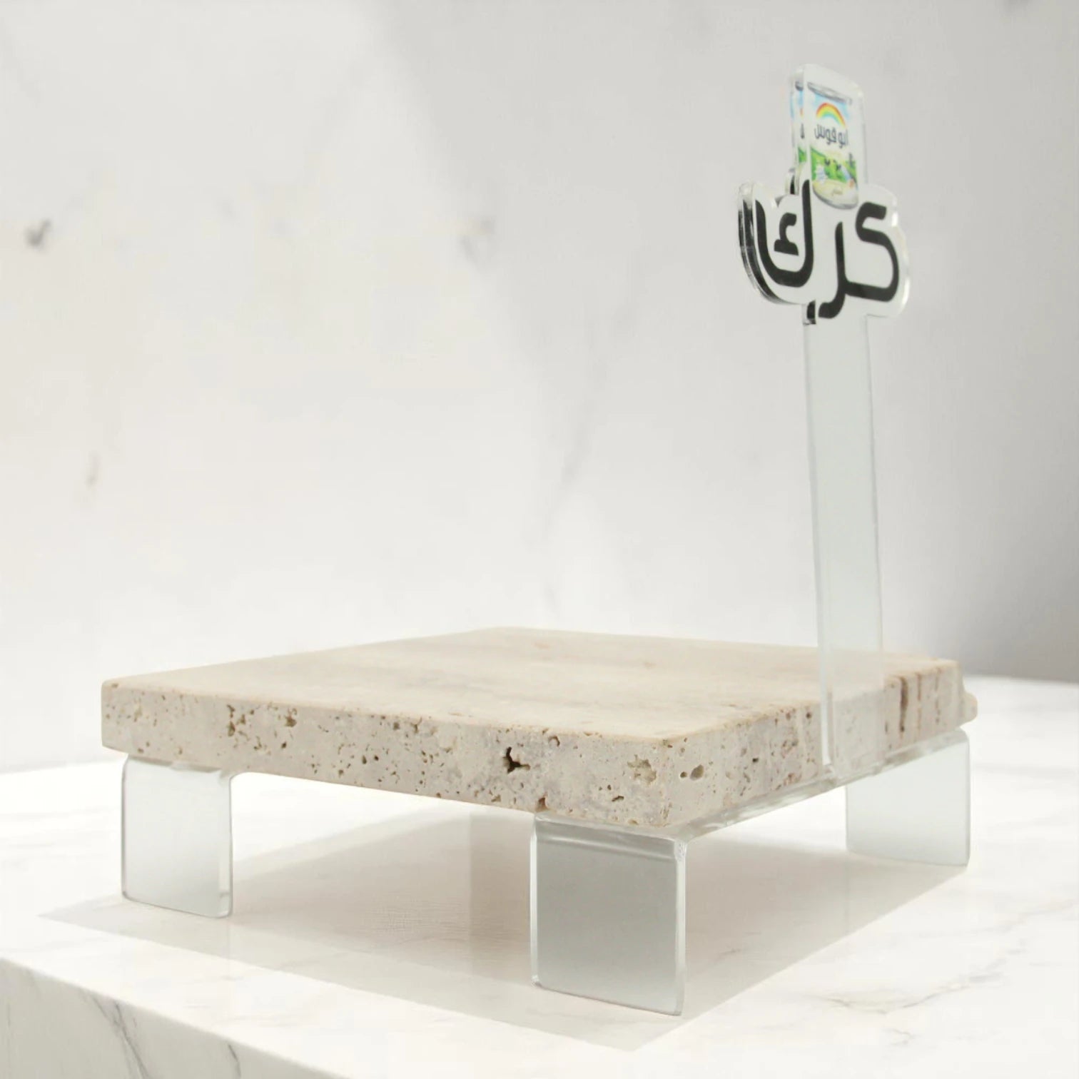 Damoo Square Marble Dalla Stand – Elegant Geometric Base for Arabic Coffee Pot | Heat-Resistant & Decorative SQR Tray - Damoo