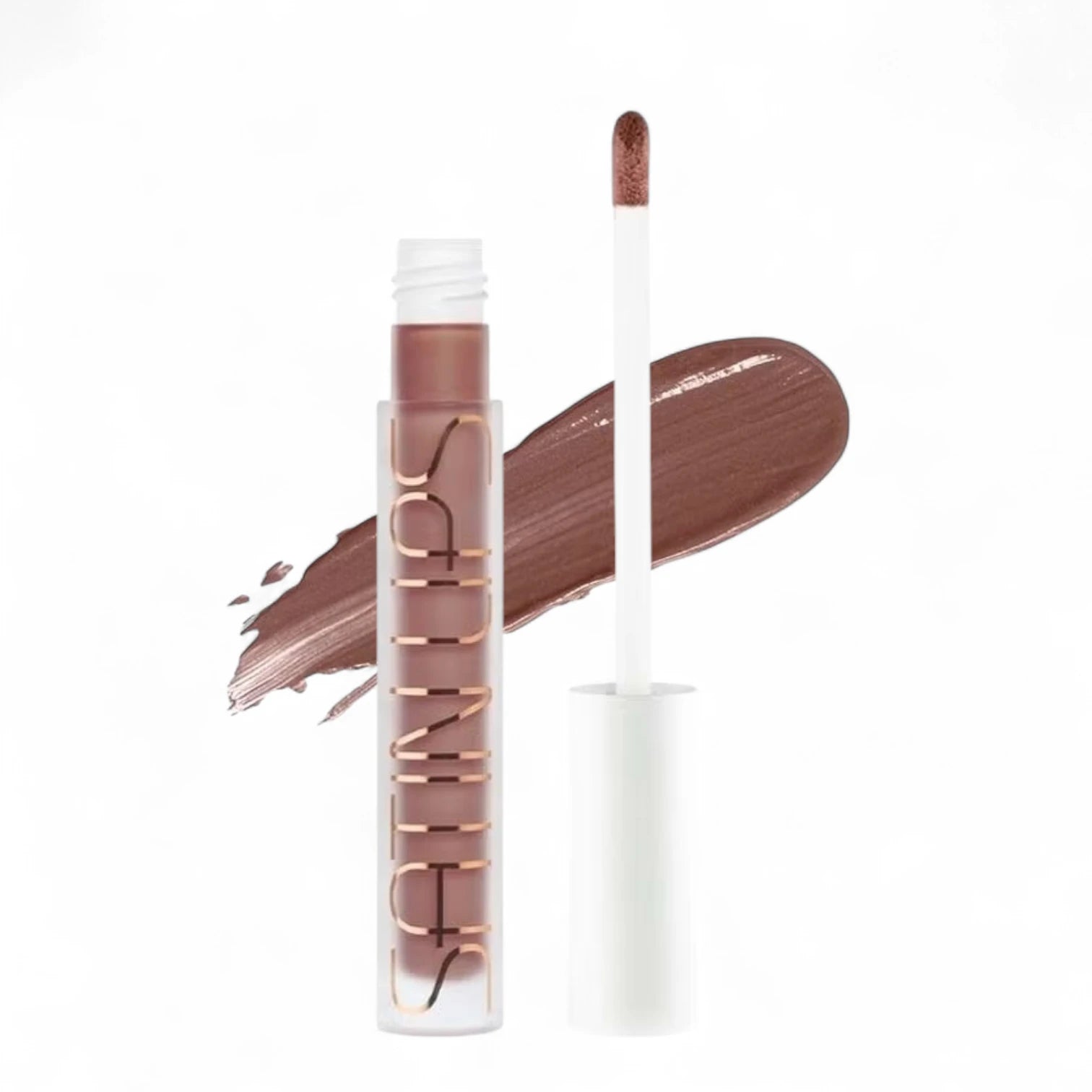 Forever52 Satin Lips Liquid Lip Gloss – Brown Shade YSL009, Smudge-Proof High-Pigment Gloss, Hydrating Formula with Intense Shine, Long-Lasting Wear - Damoo