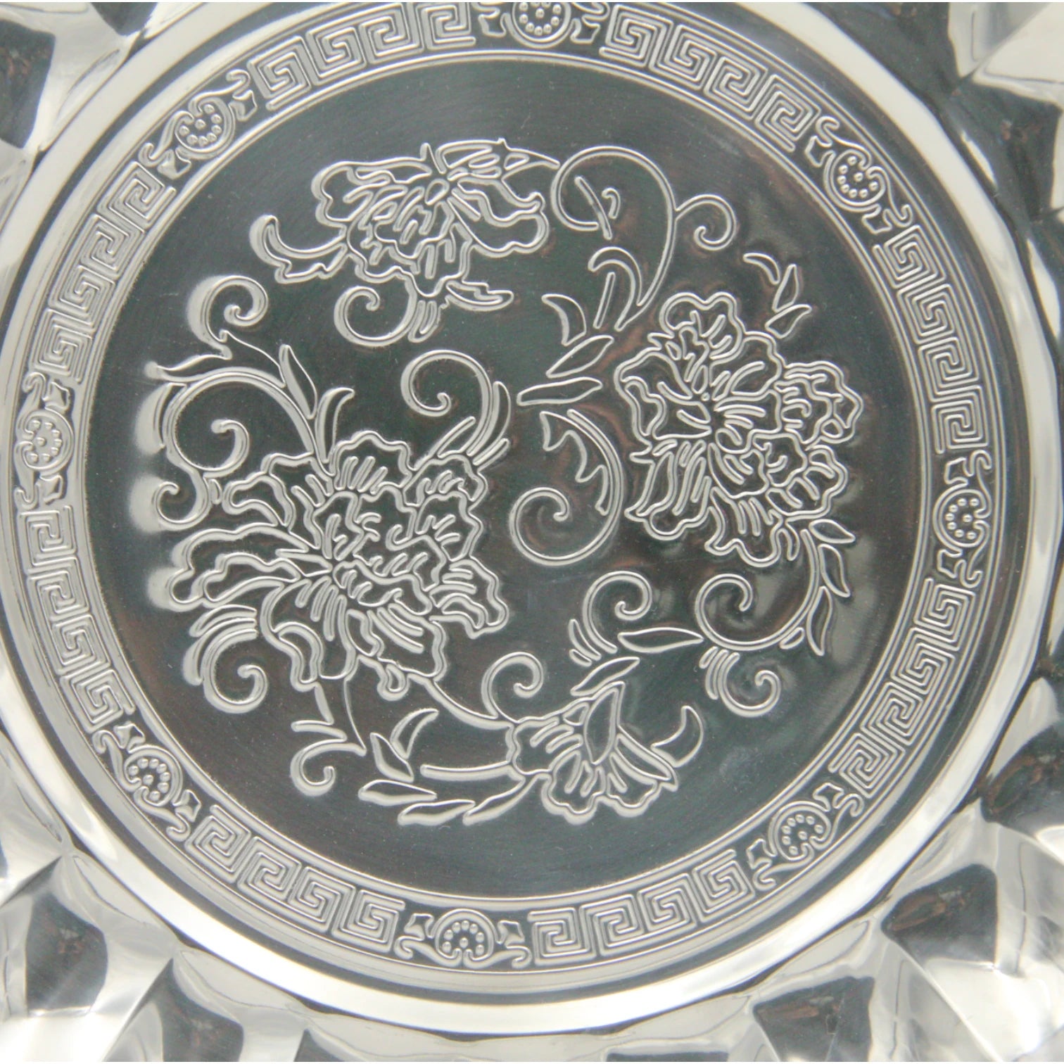 Decorative Stainless Steel Serving Plate – Round Embossed Tray with Floral Pattern – Durable & Rust-Resistant – Ideal for Sweets, Fruits & Events - Damoo