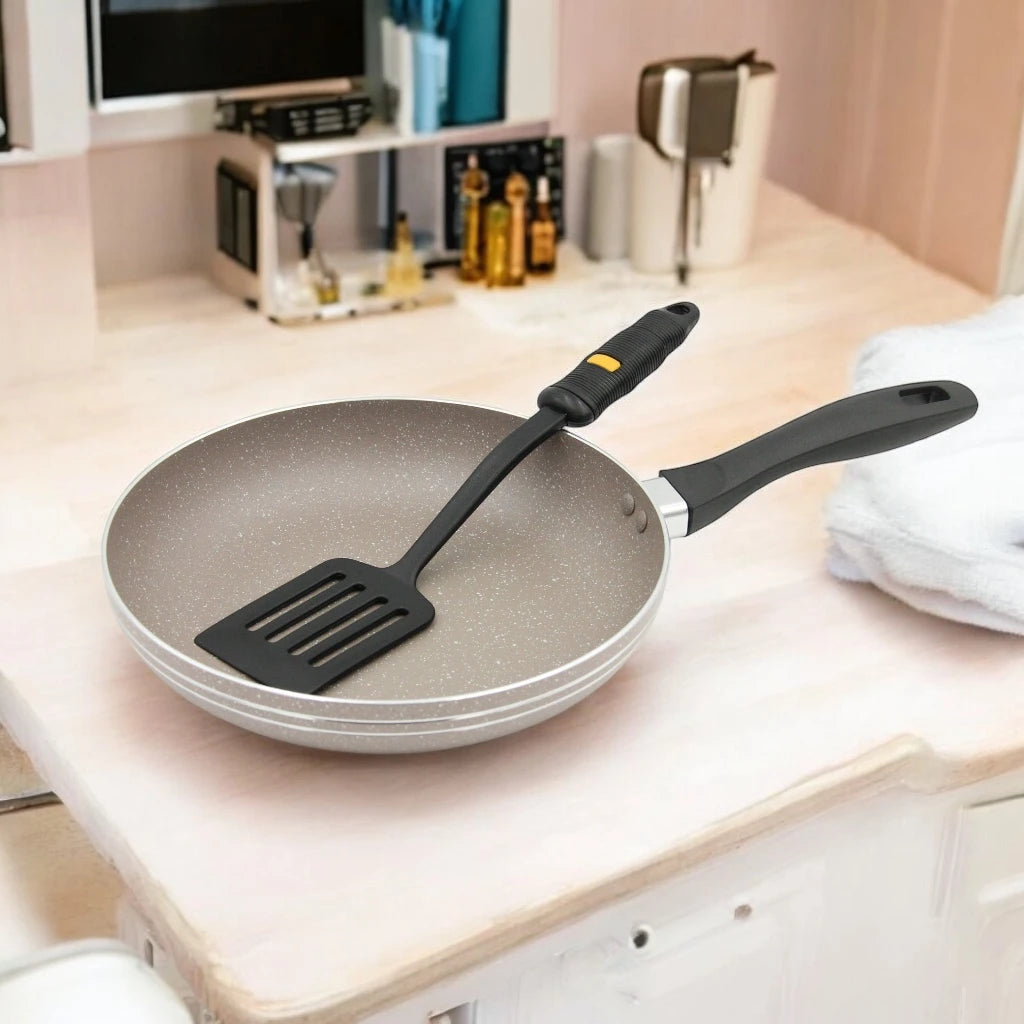 DELCASA 10-Piece Non-Stick Cookware Set – Forged Aluminum Body with Durable 3-Layer Coating, PTFE & PFOA Free, Induction Compatible, Bakelite Handles, Tempered Glass Lids with Steel Frame - Damoo