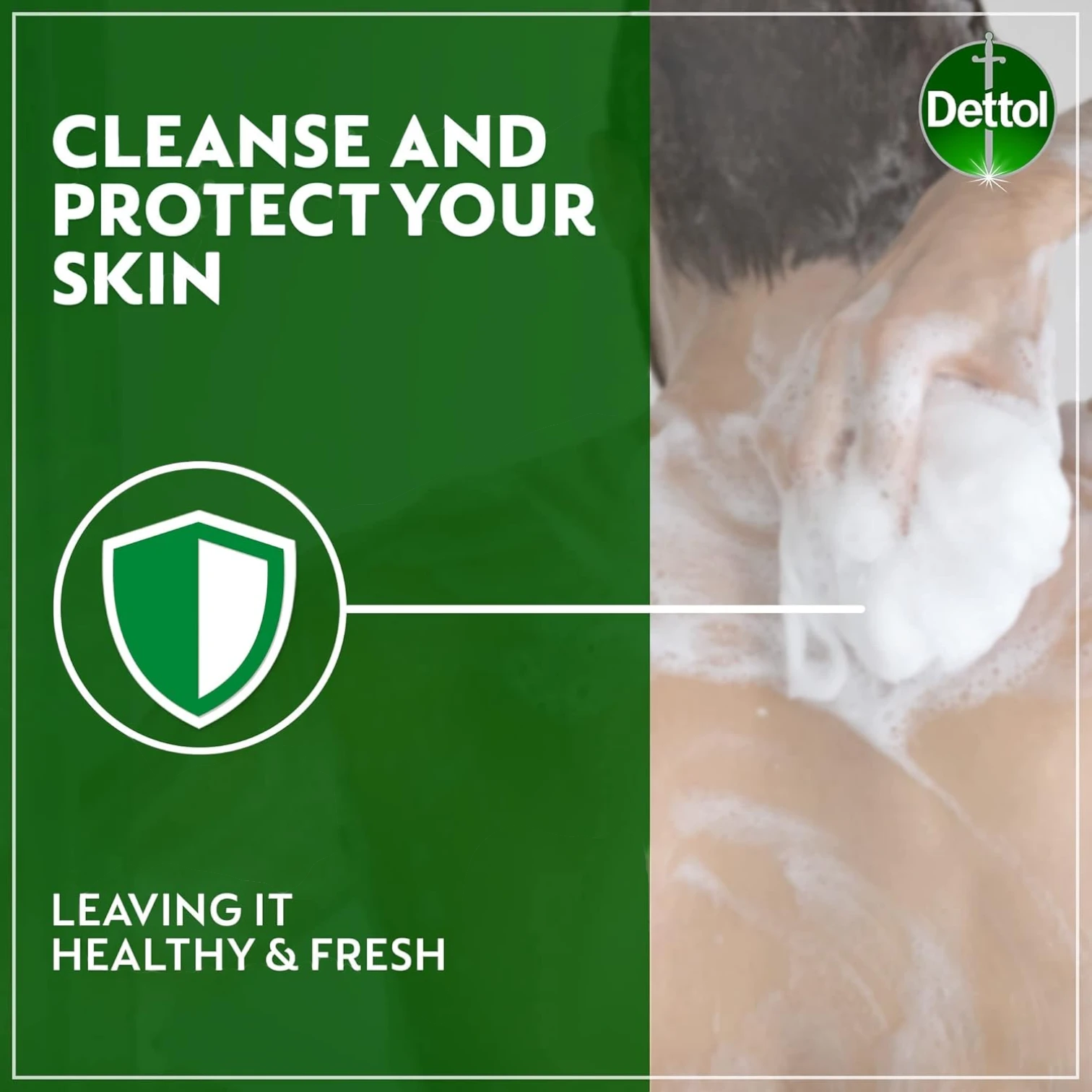 Dettol Cool Antibacterial Bathing Soap 120g x 4 Bars – 100% Germ Protection with Menthol & Eucalyptus Scent - Damoo