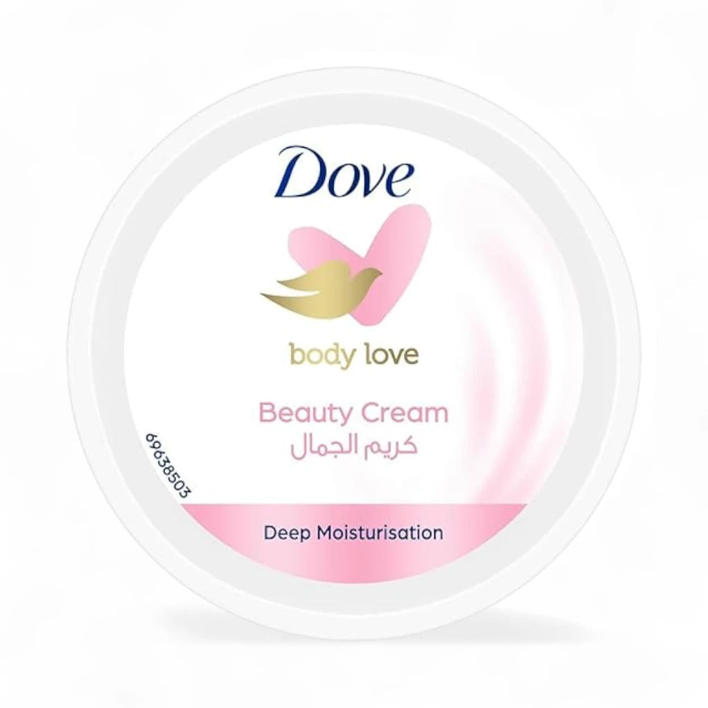 Dove Beauty Body Cream 150ml – Lightweight Moisturizer for Soft, Smooth & Radiant Skin - Non-Greasy, Daily Nourishing Formula - Suitable for All Skin Types - Damoo