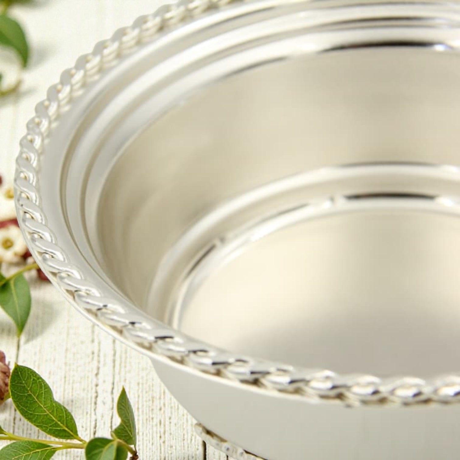 Moroccan Style Chrome Plated Serving Bowl with Glass Lid – Elegant Date & Halwa Bowl for Dining Table Décor (12H x 19L × 19W CM) - Damoo