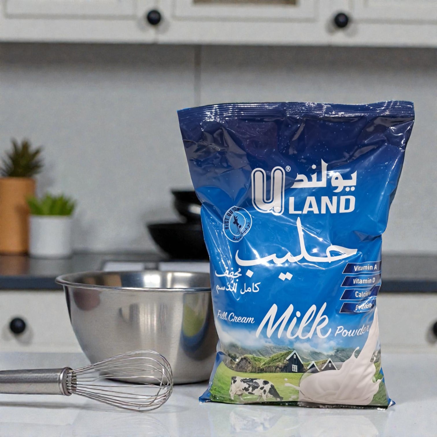 U LAND Full Cream Milk Powder – Rich & Creamy Taste with Vitamin A & D, High Calcium & Protein, Ideal for Daily Use - Damoo