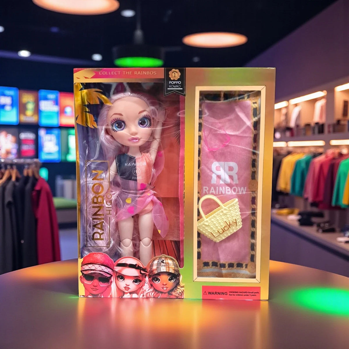 Rainbow High Fashion Doll – Collect the Rainbos Series | Stylish Doll with Outfit, Accessories & Bag | Pretend Play Doll for Kids Ages 3+ - Damoo
