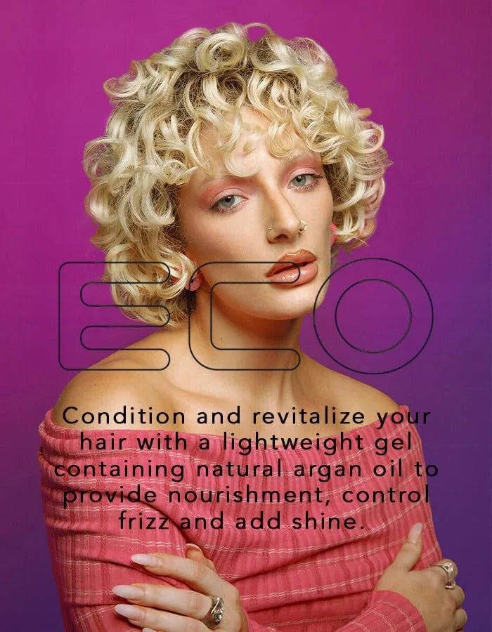 Eco Oil Styling Gel – 236ml (8 fl oz) – Alcohol-Free Hair Gel with UV Protection – Controls Frizz, Adds Shine, Moisturizes & Strengthens Hair – Long-Lasting Lightweight Hold - Damoo