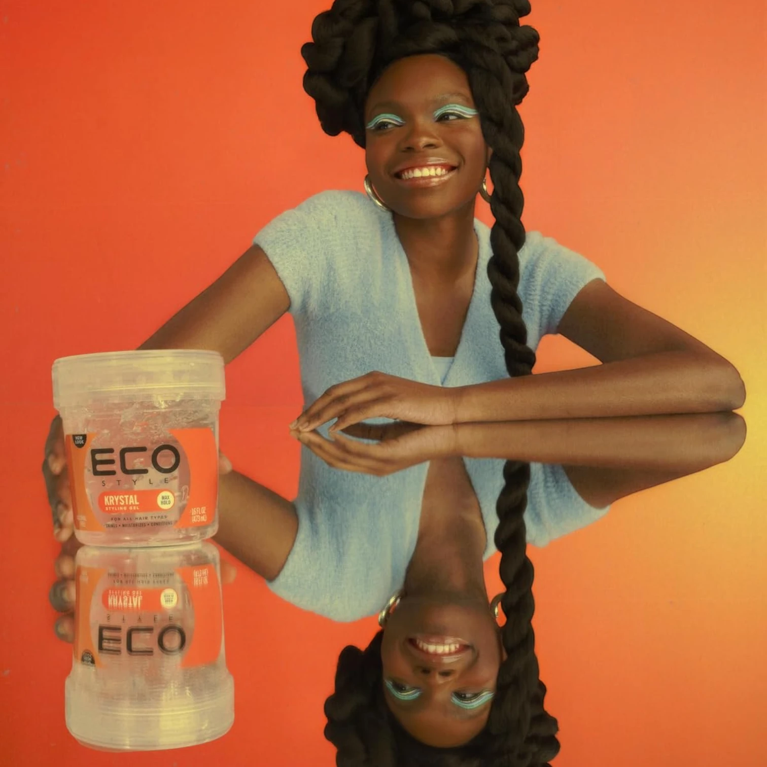 Eco Style VNDEFUL 960 Krystal Professional Styling Gel – 236ml | Alcohol-Free, Maximum Hold & Shine for All Hair Types - Damoo