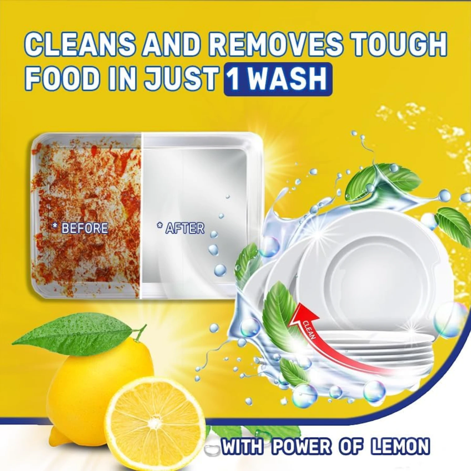 ECOLYTE Antibacterial Dishwashing Liquid – Pack of 2 (Lemon & Lavender, 1L) | 5+ Action Formula | All-Purpose Grease Remover & Kitchen Cleaner - Damoo