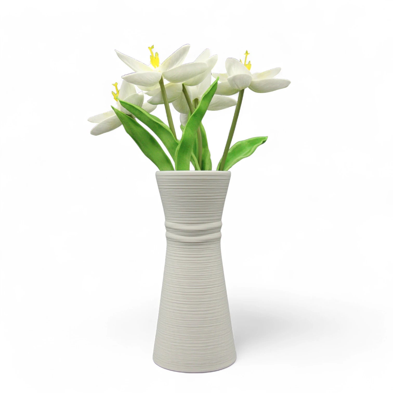 Elegant Ceramic Flower Vase – Modern Home Decor for Living Room, Office, or Table Centerpiece | Minimalist Decorative Vase for Fresh or Dried Flowers - Damoo