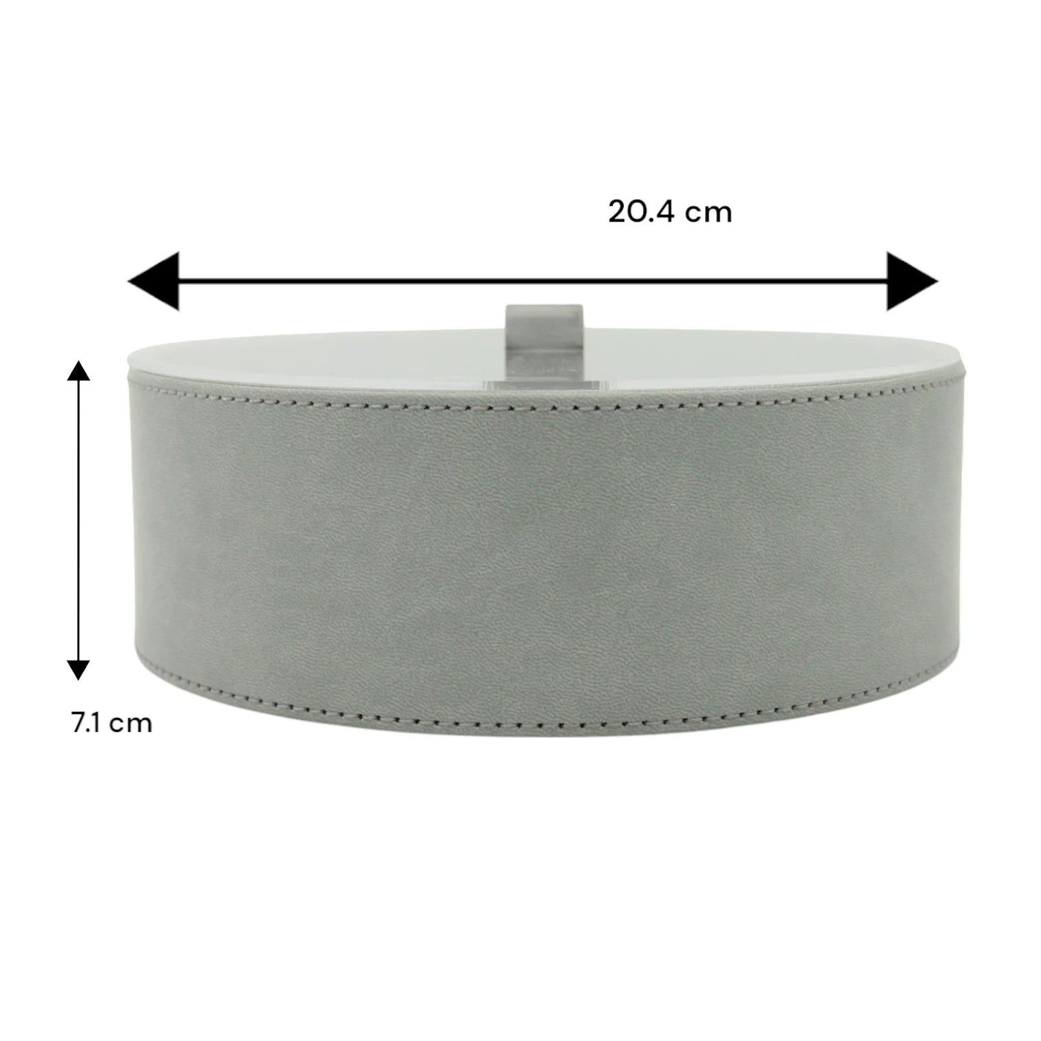 Elegant Minimalist Round Tray with Acrylic Cover – 1 Piece - Modern Serving & Organizer Tray for Breakfast, Snacks, Drinks, Kitchen & Dining - Damoo
