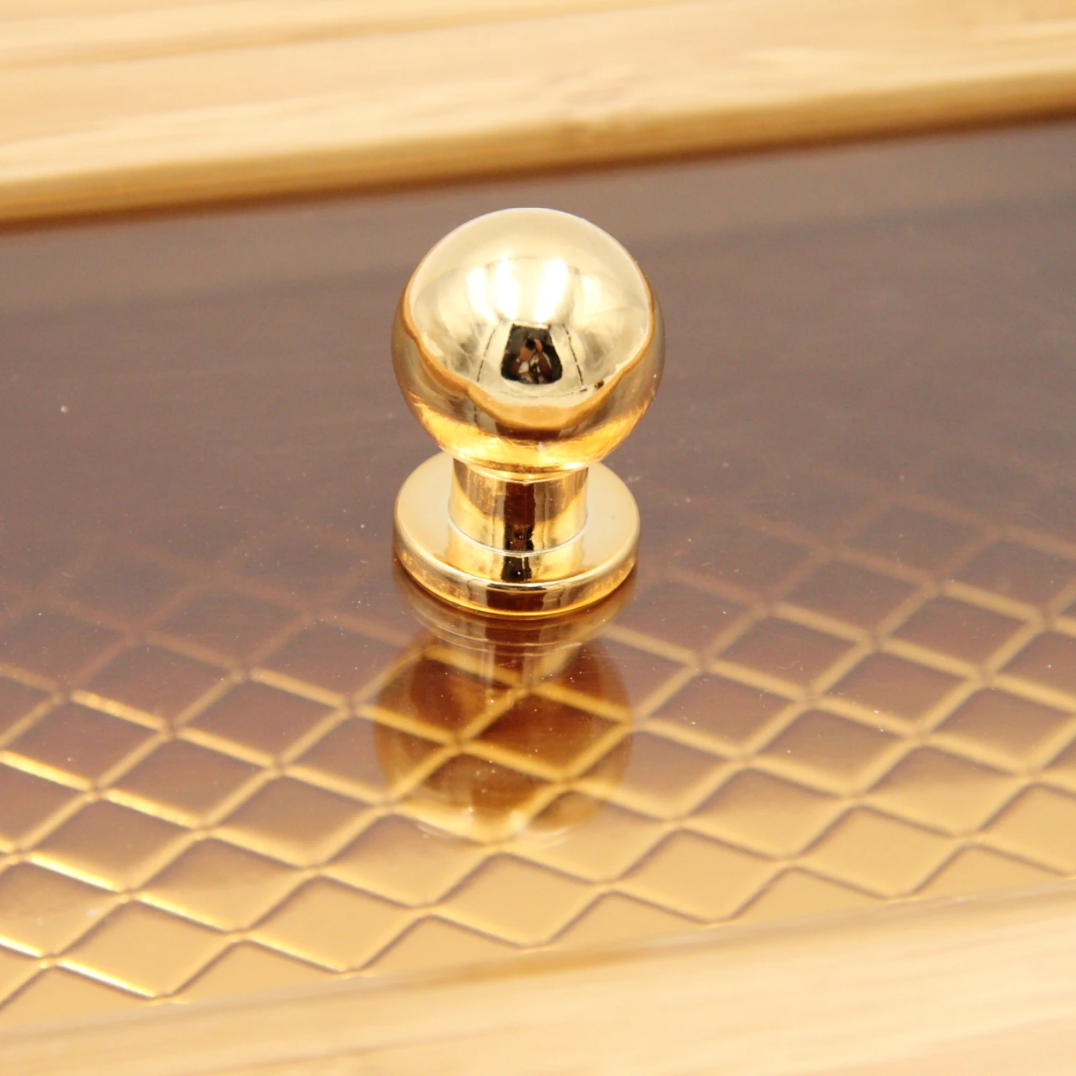 Elegant Rectangular Multi-Purpose Storage & Serving Box with Gold Handle - Perfect for Kitchens, Living Rooms & Vanities - Damoo