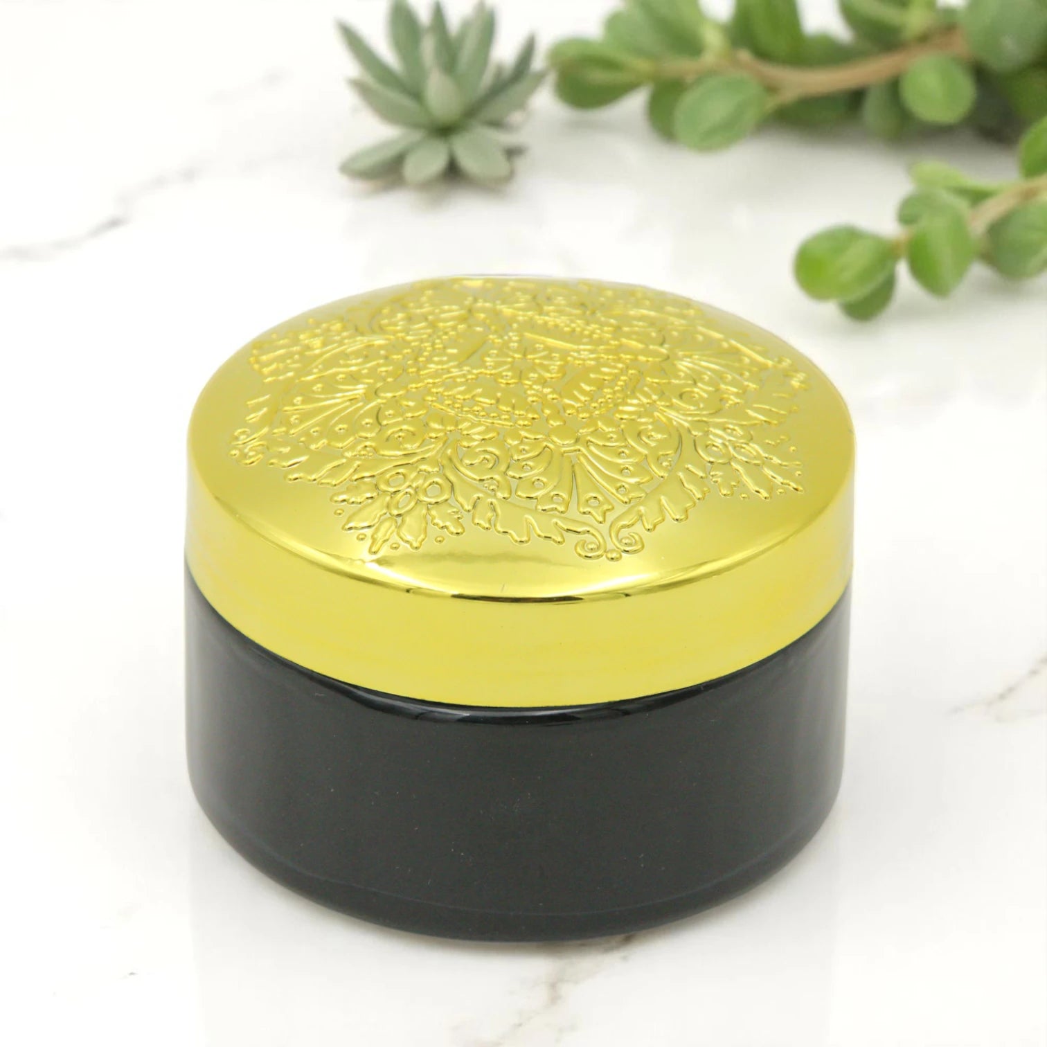 Elegant Semi-Clear Red Bakhoor Jar with Gold Lid 200ML – Luxury Storage for Oud, Bakhoor & More - Damoo