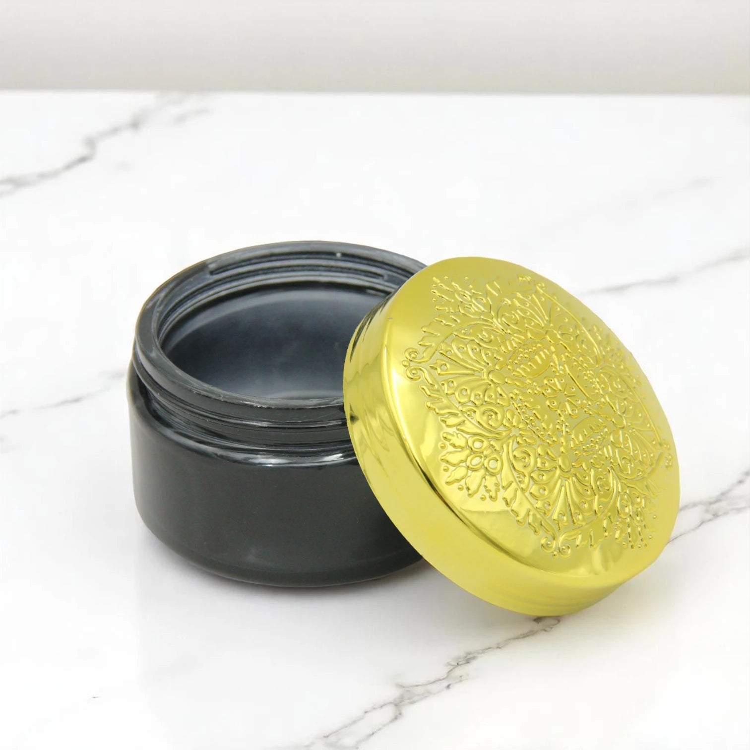 Elegant Semi-Clear Red Bakhoor Jar with Gold Lid 200ML – Luxury Storage for Oud, Bakhoor & More - Damoo