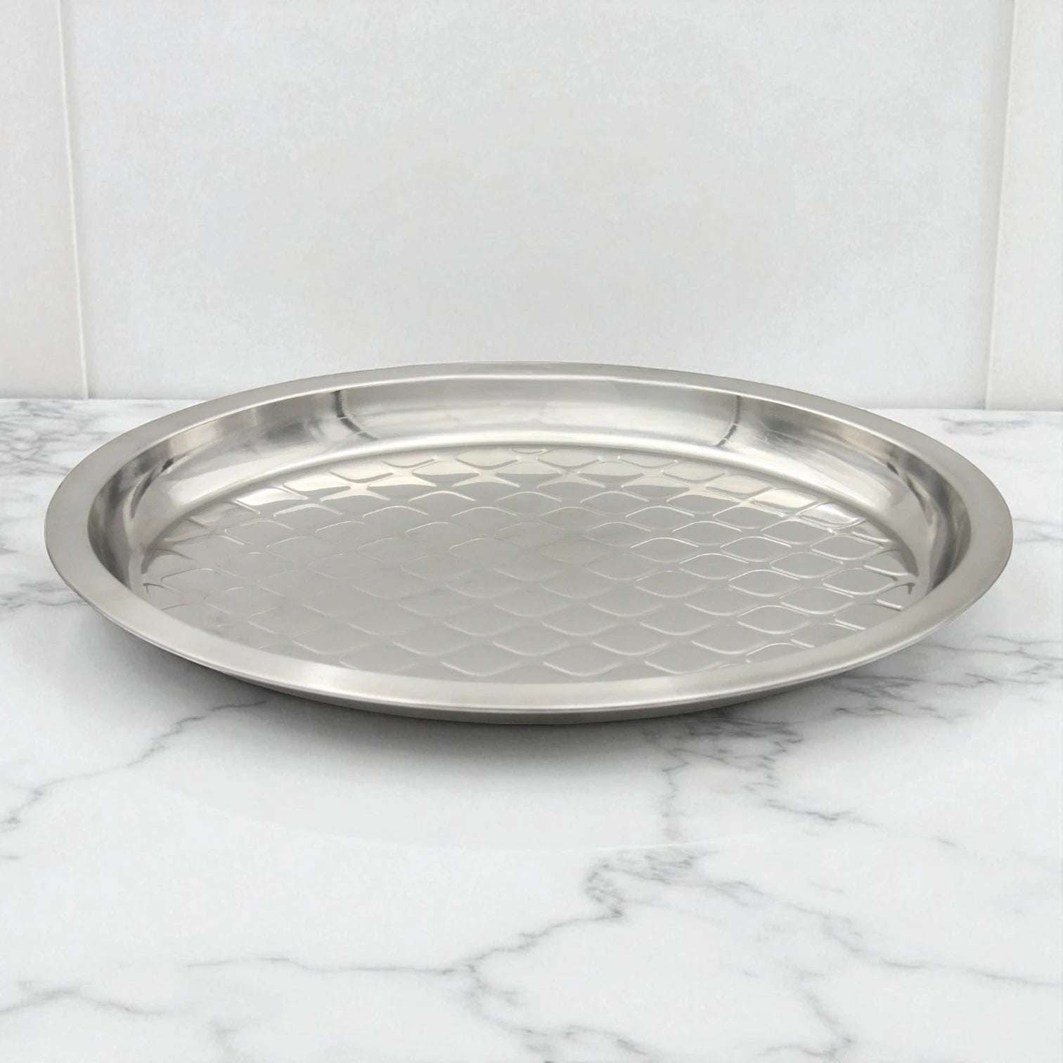 Elegant Stainless Steel Multi-Use Tray – Ideal for Festivals, Fruits, and Snacks - Damoo