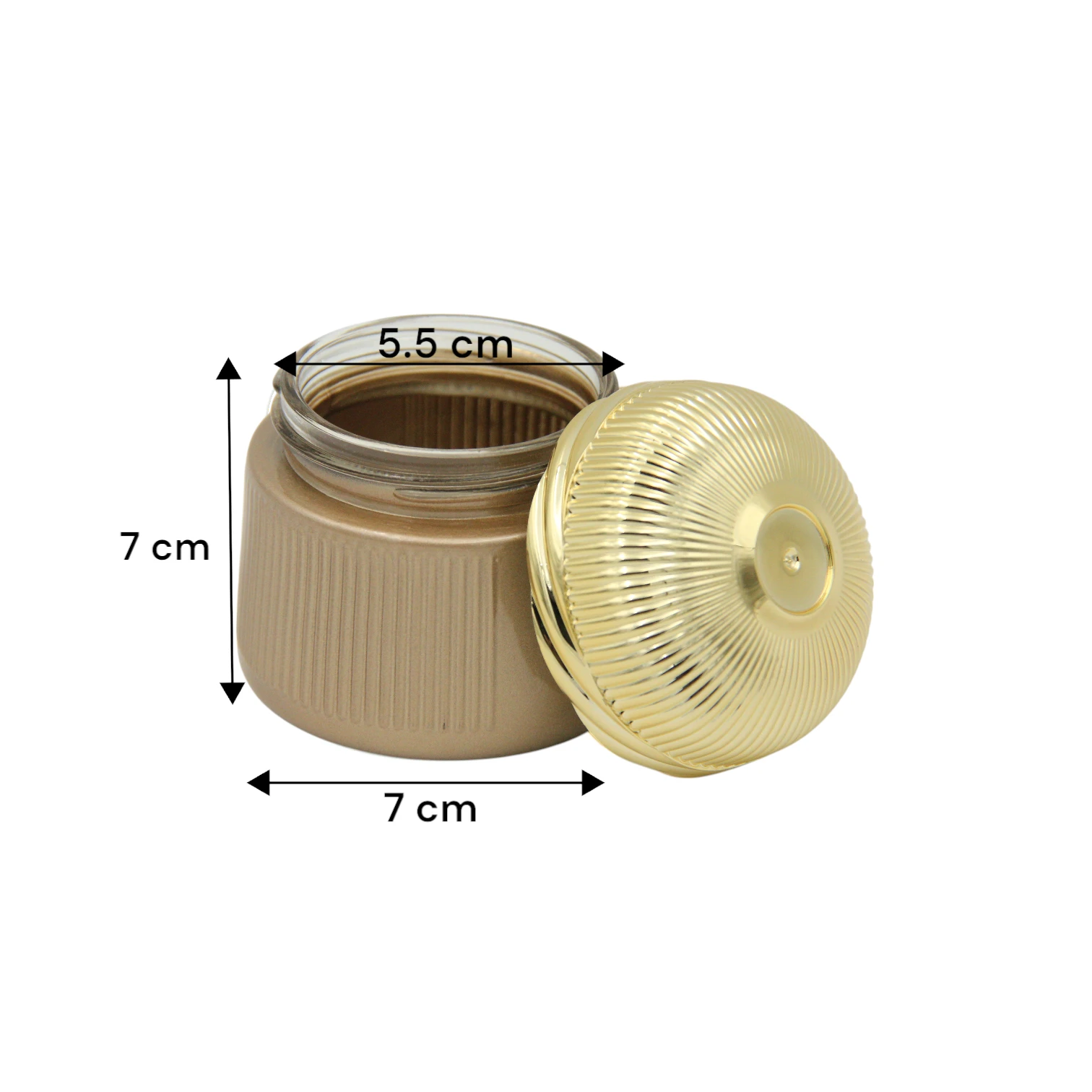Elegant White Incense Jar with Luxe Gold Lid 100 ML | Airtight Container for Resin & Cone Storage - Damoo