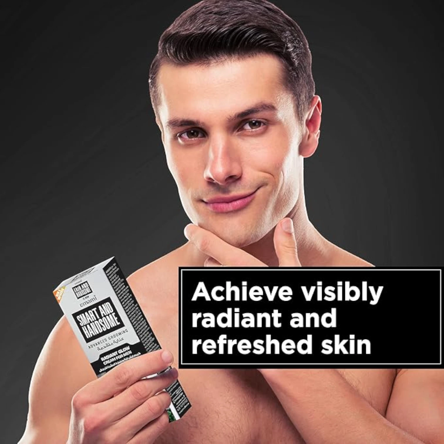 Emami Smart & Handsome Radiant Glow Cream for Men – Oil Control, Non-Greasy, With Actifair Peptide, SPF Protection – 100g (Pack of 2) - Damoo