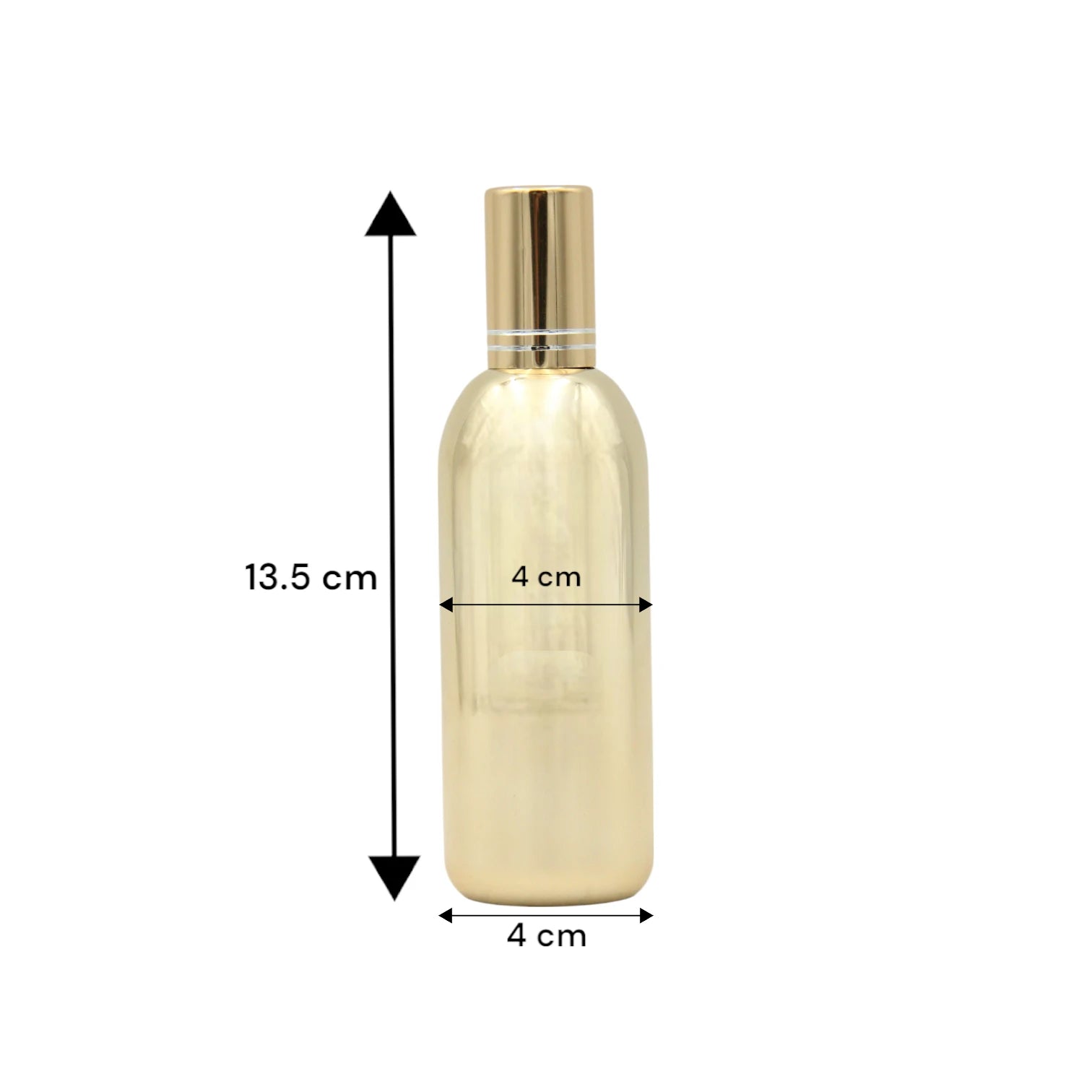Empty Refillable Bottle 58ML – Shiny Silver Body with Matching Silver Cap | Portable Bottle for Oils & Lotions - Damoo