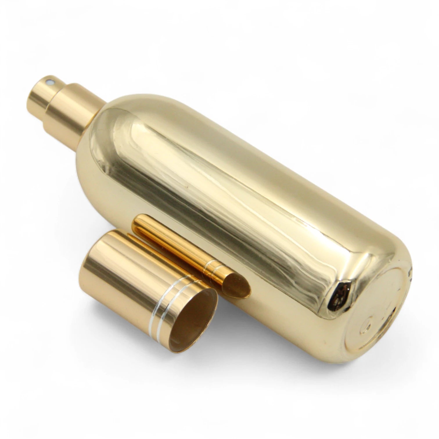 Empty Refillable Bottle 58ML – Shiny Silver Body with Matching Silver Cap | Portable Bottle for Oils & Lotions - Damoo