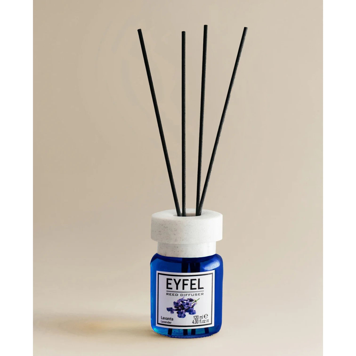 EYFEL Lavender Reed Diffuser Set 120ml – Long-Lasting Home Fragrance with Oil Diffuser Sticks, Aromatherapy Air Freshener, Bathroom & Room Scent Decor - Damoo