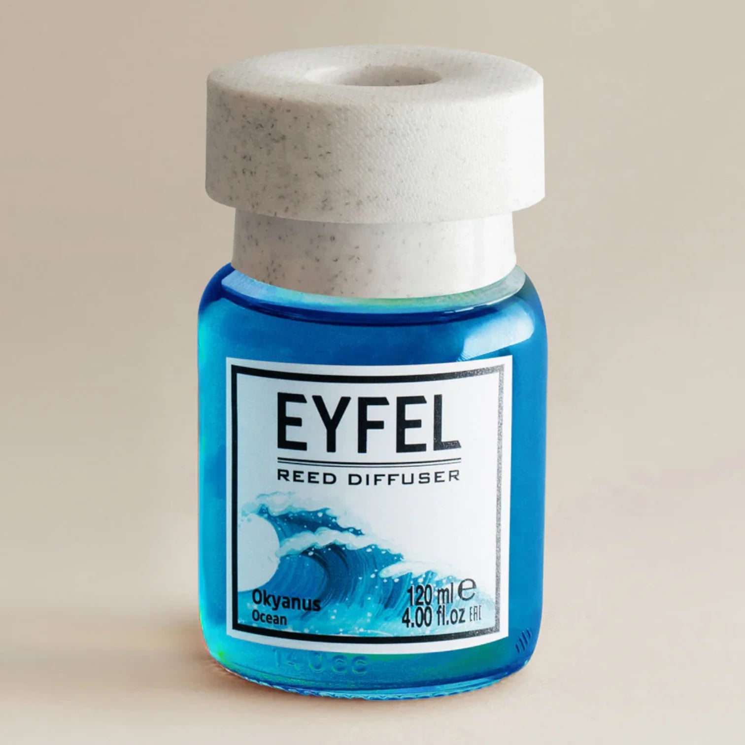 EYFEL Ocean Reed Diffuser – 120ML Home Fragrance with Reed Sticks | Long-Lasting Fresh Coastal Scent | Elegant Aroma Diffuser for Bathroom, Bedroom & Living Room - Damoo