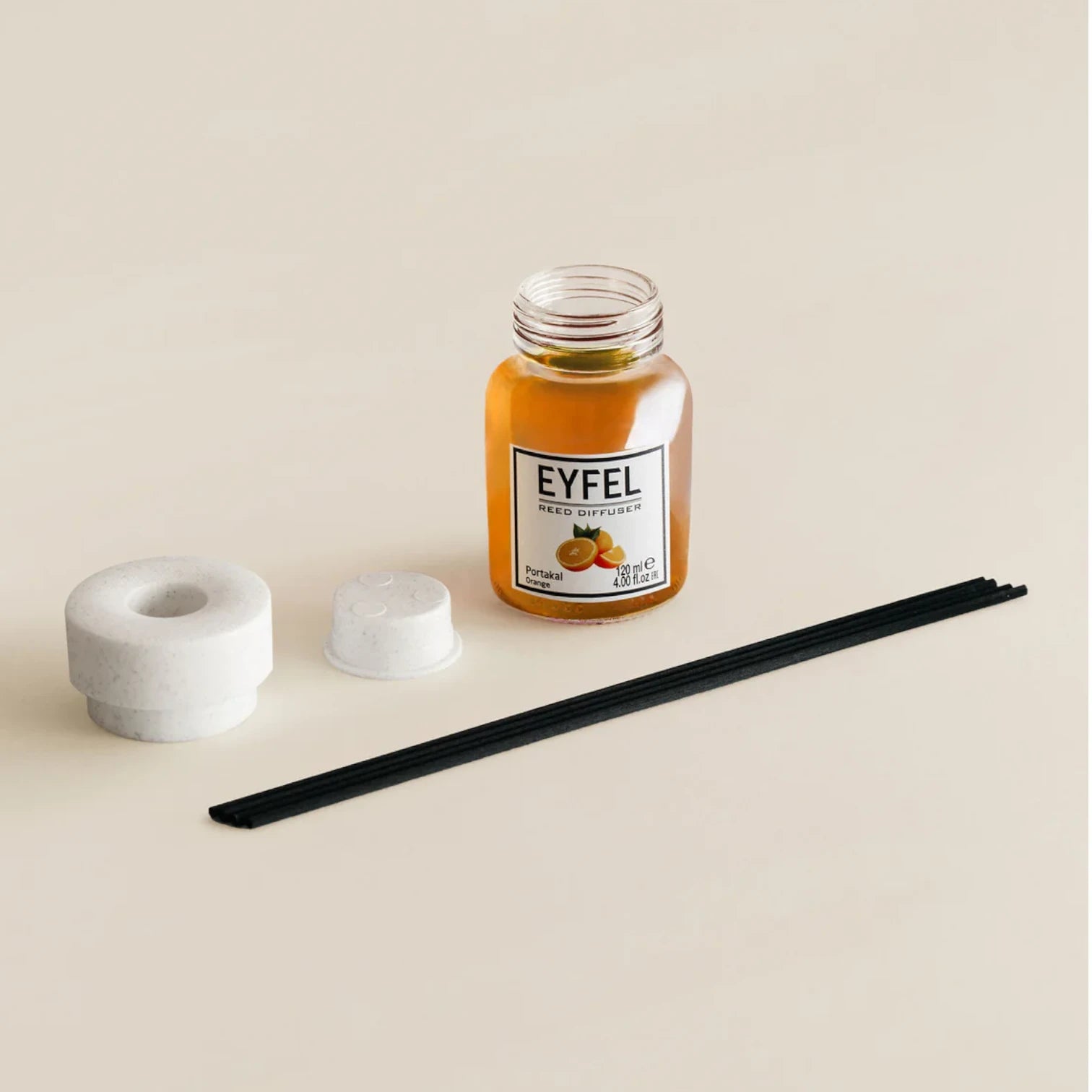 EYFEL Orange Blossom Reed Diffuser – 120ML Long-Lasting Home Fragrance | Essential Oil Diffuser with Natural Sticks | Sweet Floral Scent for Bedroom, Bathroom, Living Room & Office - Damoo