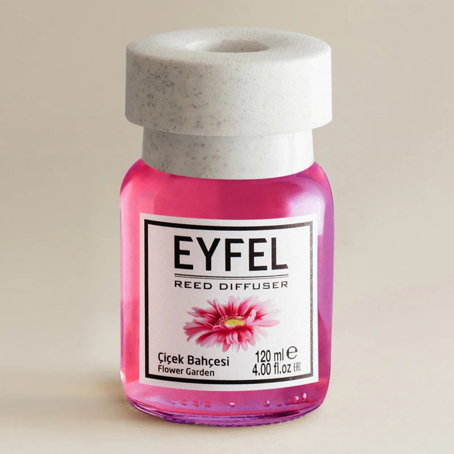 Eyfel Reed Diffuser Flower Garden 120ml – Long-Lasting Floral Fruity Aroma, Refillable Home Scent Diffuser, Turkish-Made - Damoo