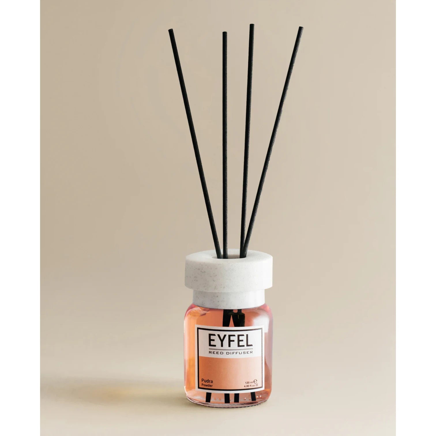 EYFEL Reed Diffuser Powder – 120ML Long-Lasting Essential Oil Air Freshener for Home & Office | Natural Aromatherapy with Bamboo Sticks | Mood Enhancing Scent Diffuser - Damoo