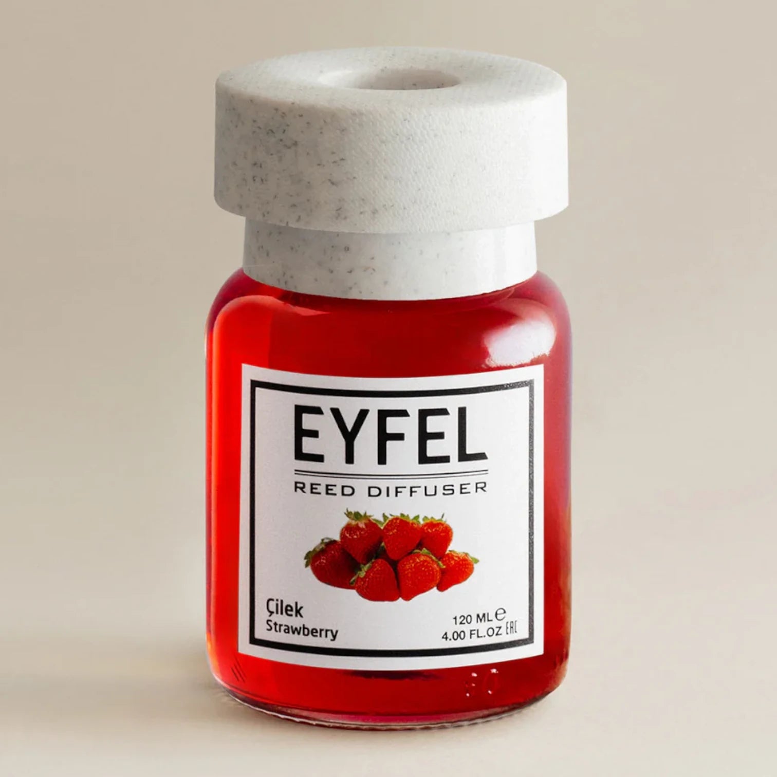 EYFEL Strawberry Reed Diffuser – 120ML Long-Lasting Fruity Home Fragrance | Elegant Glass Bottle & Scent Sticks | Sweet Aromatherapy for Rooms, Offices & Gifts - Damoo