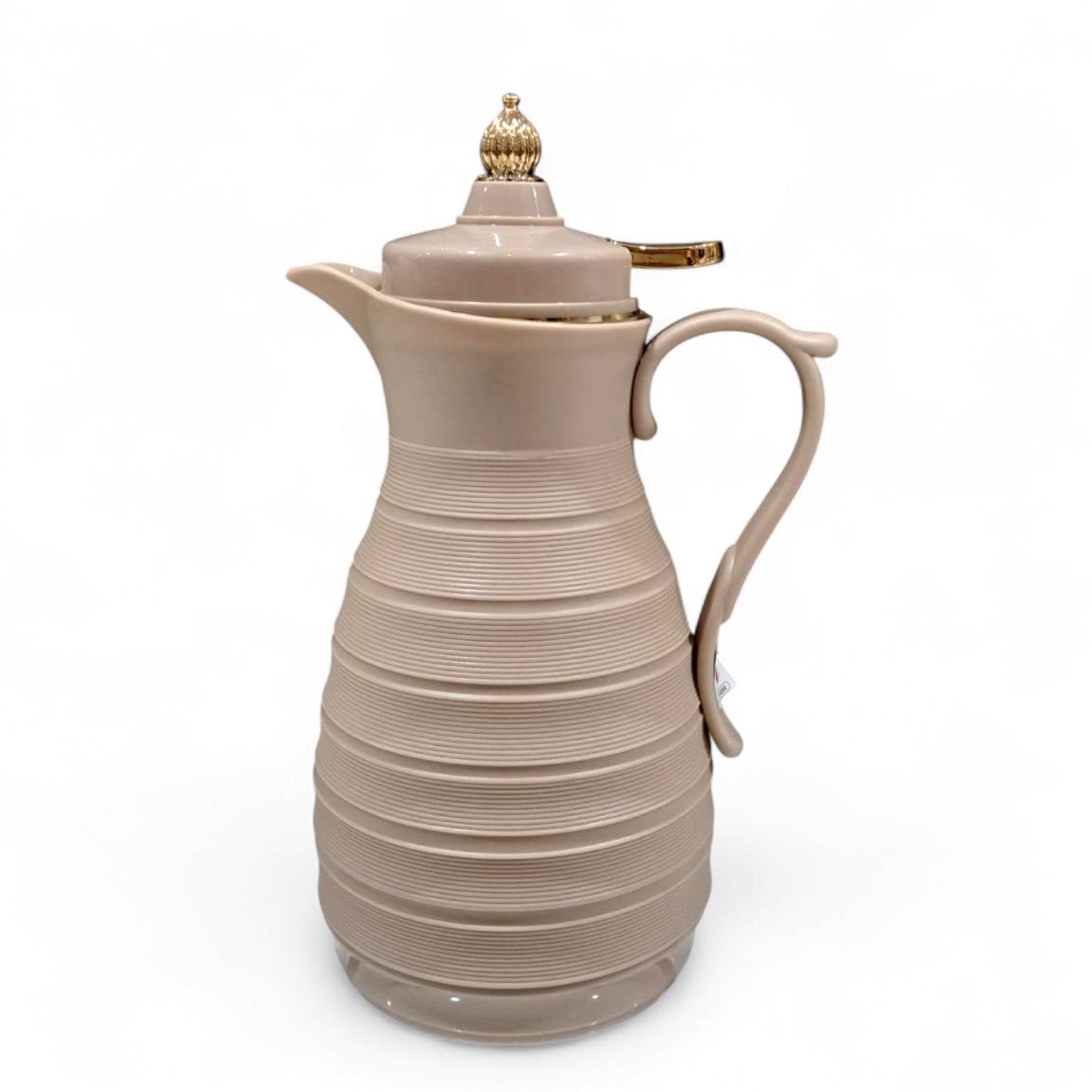 GERMAX Original Luxury Vacuum Flask 1L – Arabic Coffee & Tea Thermos | Elegant Gold Lid & Handle | 12H Hot / 24H Cold | Premium Glass Liner | Made in China - Damoo