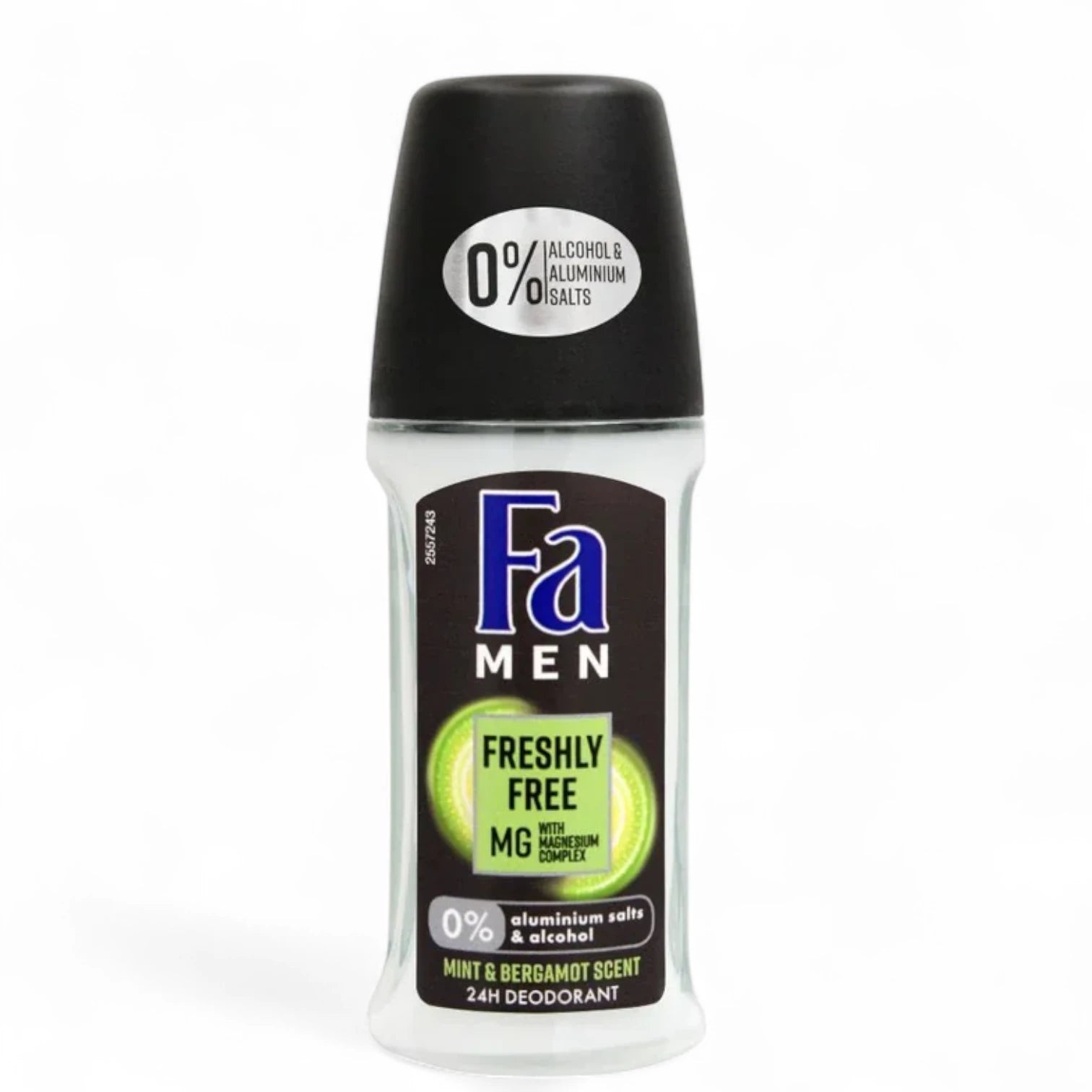 Fa Freshly Free Roll-On Deodorant – 50ml | Mint & Bergamot Scent | 24H Anti-Perspirant Protection | Dual Active Formula | Skin-Friendly | For Men - Damoo