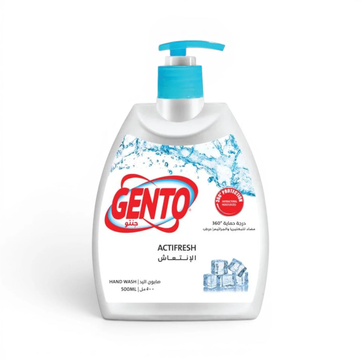 Gento Hand Wash 500ml, Antibacterial Liquid Soap with Moisturizing Protection, Multi Fragrance Options (Rose, Lemon Blossom, Honey Black Seed, Actifresh) - Damoo