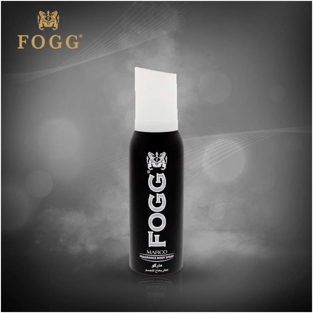 Fogg Marco Body Spray for Men - Long Lasting Fresh Fragrance, 120ml | 800 Sprays | No Gas Deodorant - Damoo