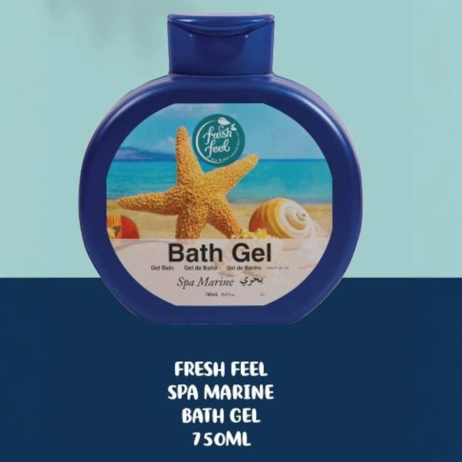 Fresh Feel Spa Marine Bath Gel 750ml – Paraben-Free, Eco-Friendly, Hydrating Sea-Scented Body Wash for All Skin Types - Damoo