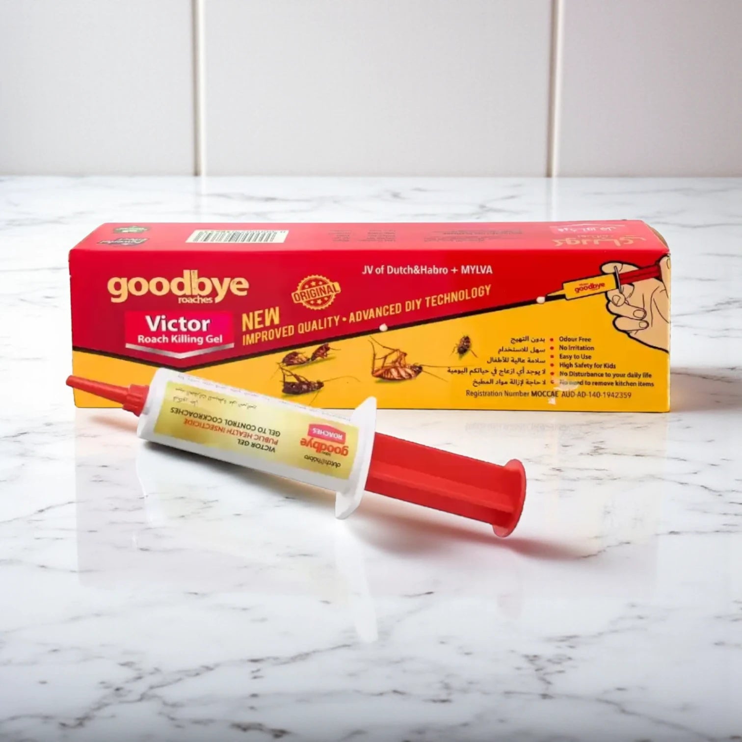 Dutch & Habro Goodbye Victor Roach Killing Gel for Cockroach Control with Advanced DIY Technology – Buy 1 Get 1 Free | Odor-Free, Eco-Friendly & Safe for Kids - Damoo