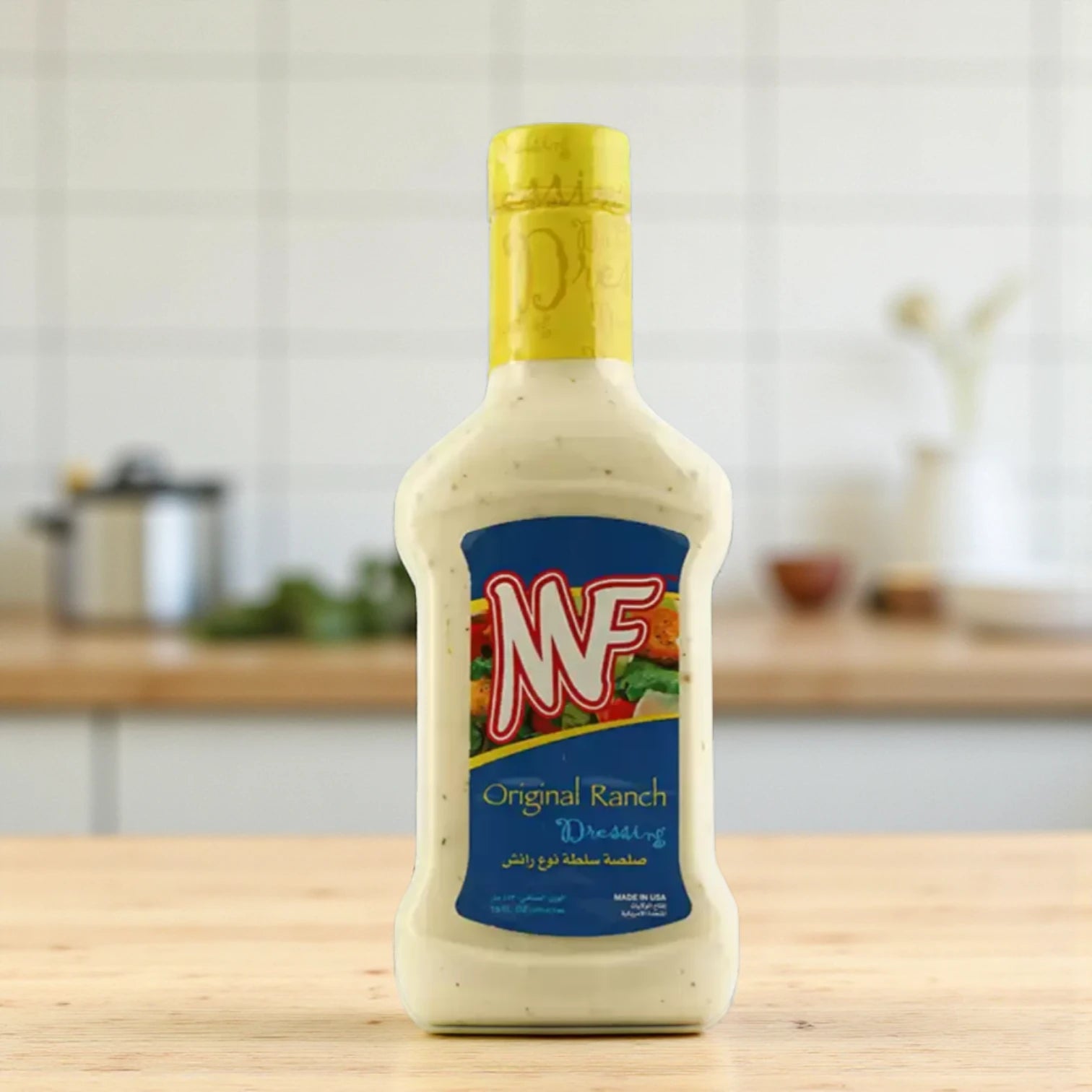 MF Original Ranch Fat-Free Dressing Sauce – 473ml | Creamy, Herb-Infused, Guilt-Free Ranch for Salads, Dips & More – Gluten-Free, Classic American Flavor - Damoo