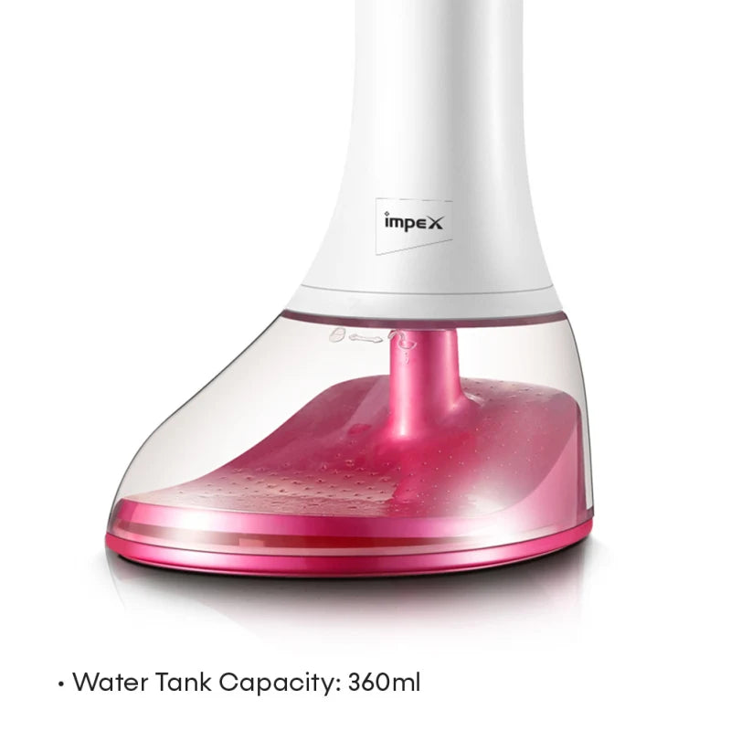 Impex GSM 6015 Handheld Garment Steamer – 1640W Powerful Fabric Steamer with 38s Preheat, 3 Steam Levels, 360ml Water Tank & Ceramic Soleplate – Includes Hand Brush – Portable Clothes Steamer for Quick Wrinkle Removal - Damoo